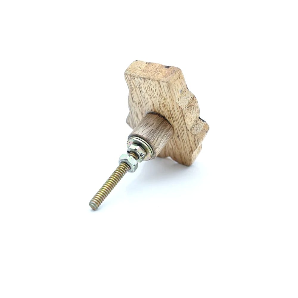 Kids Handmade Mango Wood Hippo Drawer Knob